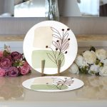 - Supla2li-7068-Gorsel3 - Realhomes Realhomes Minimal Desenli Çiçek Motifli Dijital Baskılı Modern 2'li Yuvarlak Servis Altlığı - Supla Realhomes