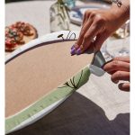 - Supla2li-7068-Gorsel4 - Realhomes Realhomes Minimal Desenli Çiçek Motifli Dijital Baskılı Modern 2'li Yuvarlak Servis Altlığı - Supla Realhomes