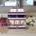 - Supla2li-7099-Gorsel3 - Realhomes  Realhomes Bordo Lacıvert Renklı Capa Dumen Temalı Dijital Baskılı Modern 2'li Yuvarlak Servis Altlığı - Supla Realhomes