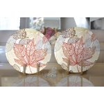 - Supla2li-7109-Gorsel2 - Realhomes Realhomes Mavi Zeminli Dumen Ve Halat Desenli Dijital Baskılı Modern 2'li Yuvarlak Servis Altlığı - Supla Realhomes