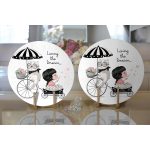 Realhomes Fashion Girl Dijital Baskılı Modern 2'li Yuvarlak Servis Altlığı - Supla Realhomes