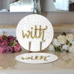 - Supla2li-7135-Gorsel3 - Realhomes Realhomes Beyaz Zeminli Gold Renkli With Yazılı Dijital Baskılı Modern 2'li Yuvarlak Servis Altlığı - Supla Realhomes