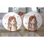 - Supla2li-714-Gorsel2 - Realhomes  Realhomes Fashion Girl Dijital Baskılı Modern 2'li Yuvarlak Servis Altlığı - Supla Realhomes