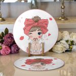 - Supla2li-715-Gorsel1 - Realhomes Realhomes Fashion Girl Dijital Baskılı Modern 2'li Yuvarlak Servis Altlığı - Supla Realhomes