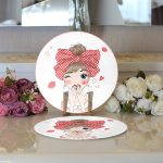 - Supla2li-715-Gorsel3 - Realhomes Realhomes Fashion Girl Dijital Baskılı Modern 2'li Yuvarlak Servis Altlığı - Supla Realhomes