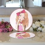 - Supla2li-716-Gorsel3 - Realhomes Realhomes Fashion Girl Dijital Baskılı Modern 2'li Yuvarlak Servis Altlığı - Supla Realhomes