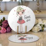 - Supla2li-719-Gorsel1 - Realhomes Realhomes Fashion Girl Dijital Baskılı Modern 2'li Yuvarlak Servis Altlığı - Supla Realhomes