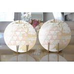 - Supla2li-7196-Gorsel2 - Realhomes Realhomes Renkli Zemin Üzerinde Üçgen Desenli Dijital Baskılı Modern 2'li Yuvarlak Servis Altlığı - Supla Realhomes