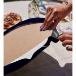 - Supla2li-7200-Gorsel4 - Realhomes  Realhomes Lacivert Zeminli Çapa Desenli Dijital Baskılı Modern 2'li Yuvarlak Servis Altlığı - Supla Realhomes