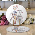 - Supla2li-721-Gorsel1 - Realhomes Realhomes Fashion Girl Dijital Baskılı Modern 2'li Yuvarlak Servis Altlığı - Supla Realhomes