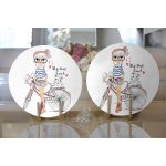 - Supla2li-721-Gorsel2 - Realhomes Realhomes Fashion Girl Dijital Baskılı Modern 2'li Yuvarlak Servis Altlığı - Supla Realhomes