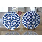 - Supla2li-7213-Gorsel2 - Realhomes Realhomes Beyaz Zemin Üzerinde Çini Desenli Dijital Baskılı Modern 2'li Yuvarlak Servis Altlığı - Supla Realhomes