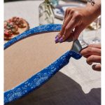 - Supla2li-7220-Gorsel4 - Realhomes Realhomes Mavi Zeminli Kartanesi Desenli Dijital Baskılı Modern 2'li Yuvarlak Servis Altlığı - Supla Realhomes