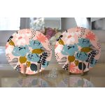 - Supla2li-7253-Gorsel2 - Realhomes Realhomes Pudra Zemin Üzerinde Onedraw Çizimli Yaprak Desenli 2'li Yuvarlak Servis Altlığı - Supla Realhomes