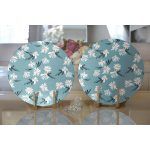 - Supla2li-7254-Gorsel2 - Realhomes Realhomes Renkli Zeminli Renkli Papatya Desenli Dijital Baskılı Modern 2'li Yuvarlak Servis Altlığı - Supla Realhomes