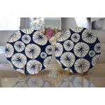 - Supla2li-7256-Gorsel2 - Realhomes Realhomes Renkli Zeminli Onedraw Çizimli Limon Dijital Baskılı Modern 2'li Yuvarlak Servis Altlığı - Supla Realhomes