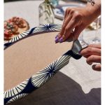 - Supla2li-7256-Gorsel4 - Realhomes Realhomes Renkli Zeminli Onedraw Çizimli Limon Dijital Baskılı Modern 2'li Yuvarlak Servis Altlığı - Supla Realhomes