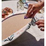 - Supla2li-7263-Gorsel4 - Realhomes Realhomes Beyaz Zeminde Rengarenk Çiçek Desenli Dijital Baskılı Modern 2'li Yuvarlak Servis Altlığı - Supla Realhomes