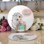 - Supla2li-727-Gorsel1 - Realhomes Realhomes Fashion Girl Dijital Baskılı Modern 2'li Yuvarlak Servis Altlığı - Supla Realhomes