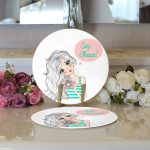 - Supla2li-727-Gorsel3 - Realhomes Realhomes Fashion Girl Dijital Baskılı Modern 2'li Yuvarlak Servis Altlığı - Supla Realhomes