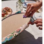 - Supla2li-7281-Gorsel4 - Realhomes Realhomes Pudra Zemin Üzerinde Çiçek Desenli Dijital Baskılı Modern 2'li Yuvarlak Servis Altlığı - Supla Realhomes