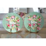 Realhomes Flamingo Desen Dijital Baskılı Modern 2'li Yuvarlak Servis Altlığı - Supla Realhomes