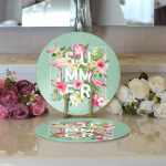 Realhomes Flamingo Desen Dijital Baskılı Modern 2'li Yuvarlak Servis Altlığı - Supla Realhomes