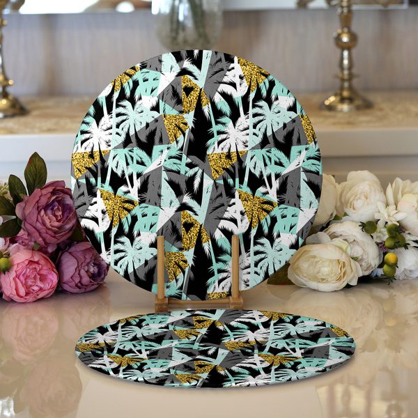 - Supla2li-7302-Gorsel1 - Realhomes  Realhomes Dini Motifli Özel Tasarım Dijital Baskılı Modern 2'li Yuvarlak Servis Altlığı - Supla Realhomes