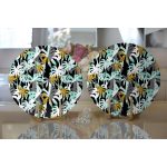 - Supla2li-7302-Gorsel2 - Realhomes Realhomes Beyaz Zeminli Renkli Palmiye Desenli Dijital Baskılı Modern 2'li Yuvarlak Servis Altlığı - Supla Realhomes