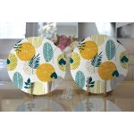 - Supla2li-7307-Gorsel2 - Realhomes Realhomes Beyaz Zemin Üzerinde Yaprak Desenli Dijital Baskılı Modern 2'li Yuvarlak Servis Altlığı - Supla Realhomes