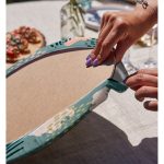 Realhomes Renkli Zemin Üzerinde Soyut Çizimli Dijital Baskılı Modern 2'li Yuvarlak Servis Altlığı - Supla Realhomes