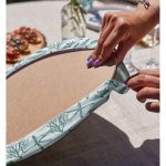 - Supla2li-7326-Gorsel4 - Realhomes Realhomes Beyaz Zeminli Su Yeşili Çizgili Dijital Baskılı Modern 2'li Yuvarlak Servis Altlığı - Supla Realhomes