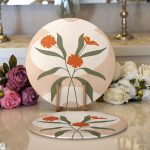 Realhomes Soft Rengarenk Onedraw Çizimli Çiçek Desenli 2'li Yuvarlak Servis Altlığı - Supla Realhomes