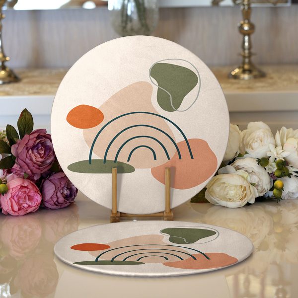 - Supla2li-7335-Gorsel1 - Realhomes  Realhomes Dini Motifli Özel Tasarım Dijital Baskılı Modern 2'li Yuvarlak Servis Altlığı - Supla Realhomes