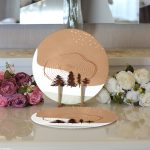 - Supla2li-7341-Gorsel3 - Realhomes  Realhomes Beyaz Zeminde Çam Ağacı Desenli Dijital Baskılı Modern 2'li Yuvarlak Servis Altlığı - Supla Realhomes