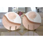 Realhomes Pastel Renkli Yaprak Motifli Dijital Baskılı Modern 2'li Yuvarlak Servis Altlığı - Supla Realhomes