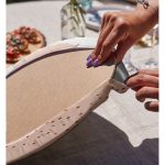 Realhomes Pastel Renkli Yaprak Motifli Dijital Baskılı Modern 2'li Yuvarlak Servis Altlığı - Supla Realhomes