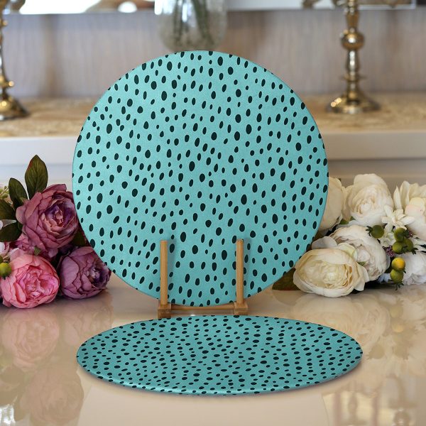 Realhomes Sevgililer Günü Temalı Özel Tasarım Dijital Baskılı Modern 2'li Yuvarlak Servis Altlığı - Supla Realhomes