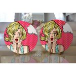 - Supla2li-737-Gorsel2 - Realhomes Realhomes Pop Art Resimli Dijital Baskılı Modern 2'li Yuvarlak Servis Altlığı - Supla Realhomes