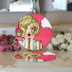 - Supla2li-737-Gorsel3 - Realhomes Realhomes Pop Art Resimli Dijital Baskılı Modern 2'li Yuvarlak Servis Altlığı - Supla Realhomes