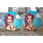 - Supla2li-739-Gorsel2 - Realhomes  Realhomes Pop Art Desen Dijital Baskılı Modern 2'li Yuvarlak Servis Altlığı - Supla Realhomes