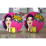 - Supla2li-740-Gorsel2 - Realhomes Realhomes Pop Art Resimli Dijital Baskılı Modern 2'li Yuvarlak Servis Altlığı - Supla Realhomes