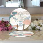 - Supla2li-7418-Gorsel3 - Realhomes  Realhomes Beyaz Zeminde Antik Motifli Onedraw Çizim 2'li Yuvarlak Servis Altlığı - Supla Realhomes