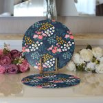 - Supla2li-7440-Gorsel3 - Realhomes Realhomes Rengarenk Zeminde Onedraw Çizimli Çiçek Desenli Dijital Baskılı Modern 2'li Yuvarlak Servis Altlığı - Supla Realhomes