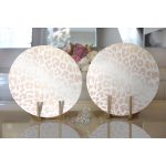 - Supla2li-7457-Gorsel2 - Realhomes  Realhomes Renkli Zeminde Parlak Gorunumlu Çizim Dijital Baskılı Modern 2'li Yuvarlak Servis Altlığı - Supla Realhomes