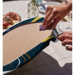 - Supla2li-7462-Gorsel4 - Realhomes  Realhomes Renkli Zeminde Onedraw Çizimli Obje Dijital Baskılı Modern 2'li Yuvarlak Servis Altlığı - Supla Realhomes