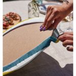 - Supla2li-7465-Gorsel4 - Realhomes Realhomes Beyaz Zeminde Onedraw Çizimli Renkli Oval Obje Modern 2'li Yuvarlak Servis Altlığı - Supla Realhomes