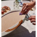 - Supla2li-7492-Gorsel4 - Realhomes Realhomes Renkli Zemimli One Draw Çizimli Geometrik Desen Modern 2'li Yuvarlak Servis Altlığı - Supla Realhomes