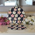 - Supla2li-7497-Gorsel3 - Realhomes Realhomes Rengarenk Zeminli Onedraw Çizimli Çiçek Dijital Baskılı Modern 2'li Yuvarlak Servis Altlığı - Supla Realhomes