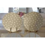 Realhomes Renkli Zeminli Yıldız Ve Kartanesi Motifli Dijital Baskılı Modern 2'li Yuvarlak Servis Altlığı - Supla Realhomes